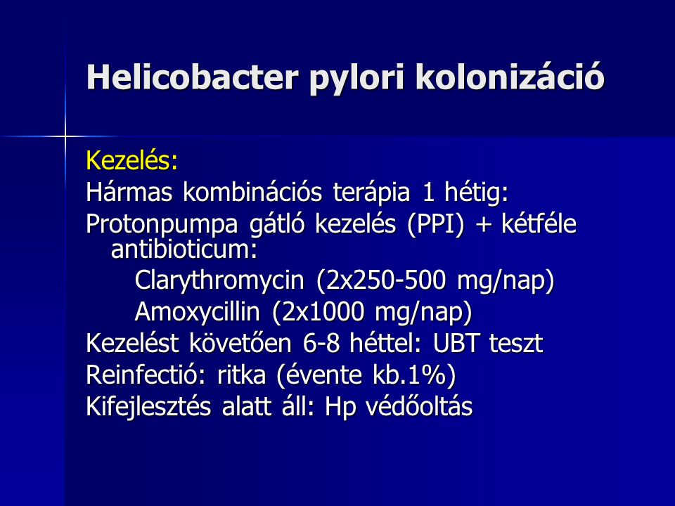 Helicobacter pylori kolonizáció