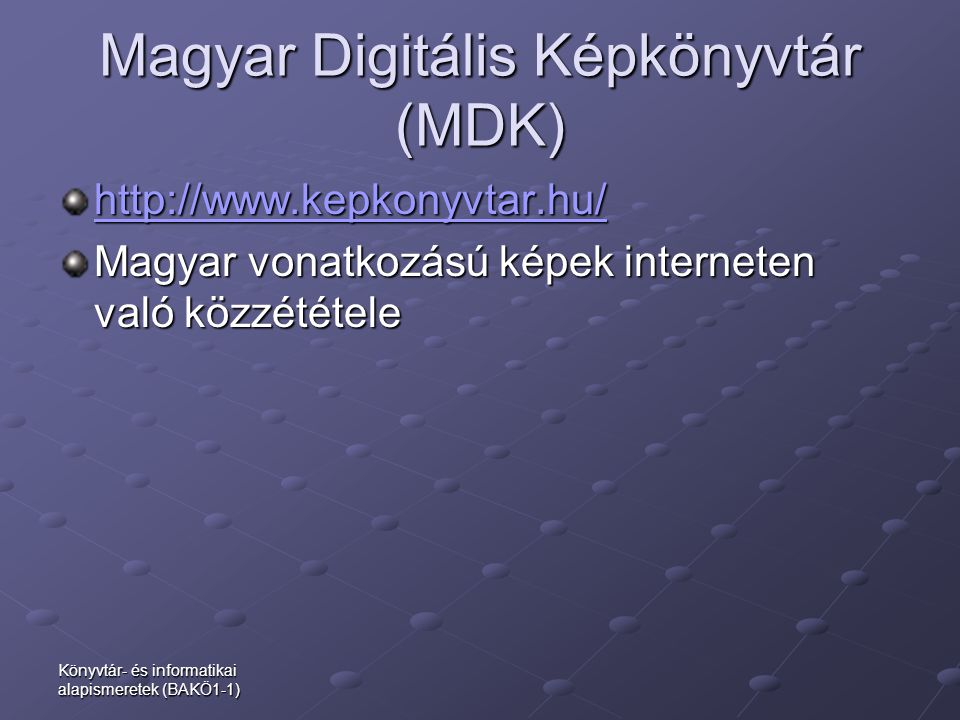Magyar Digitális Képkönyvtár (MDK)