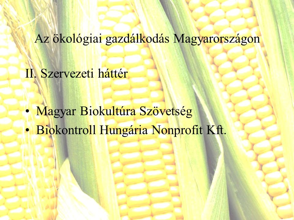 Az ökológiai gazdálkodás Magyarországon