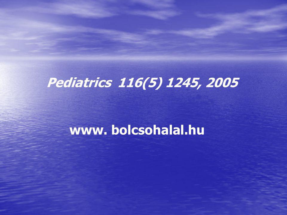 Pediatrics 116(5) 1245, 2005 www. bolcsohalal.hu