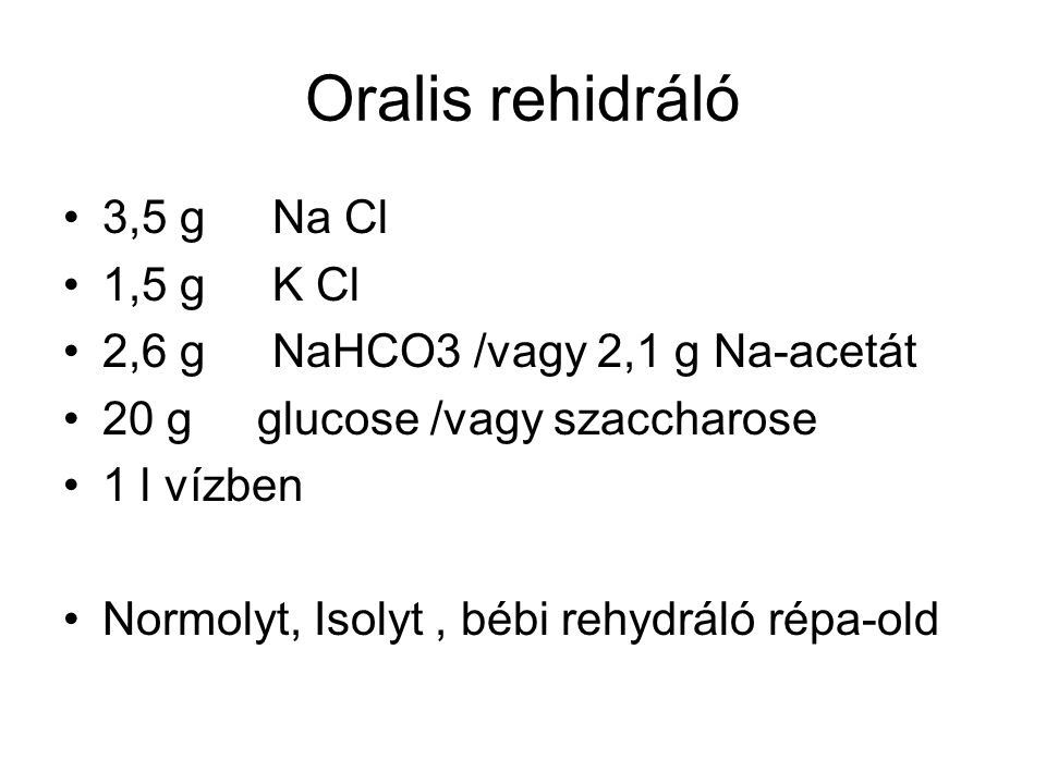 Oralis rehidráló 3,5 g Na Cl 1,5 g K Cl