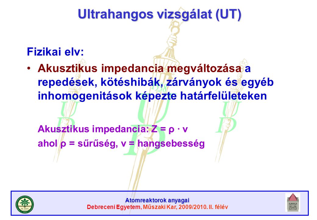 Ultrahangos vizsgálat (UT)