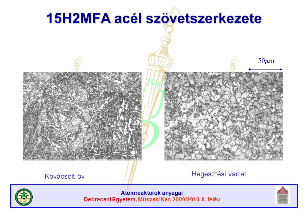 15H2MFA acél szövetszerkezete
