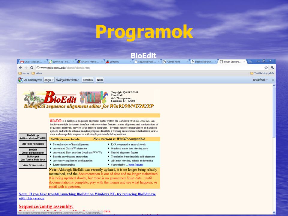 Programok BioEdit