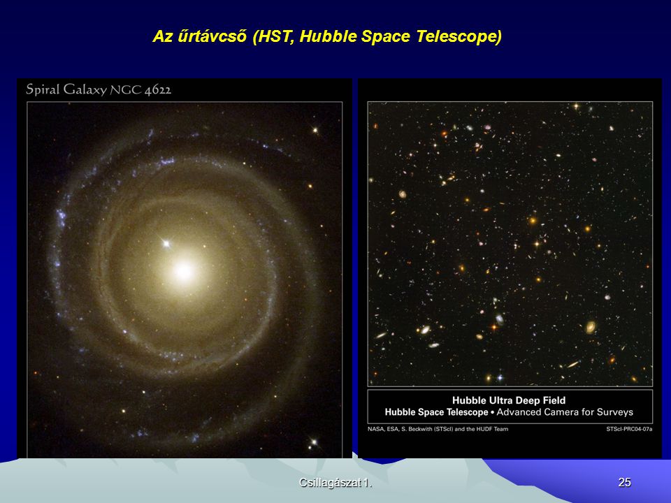 Az űrtávcső (HST, Hubble Space Telescope)