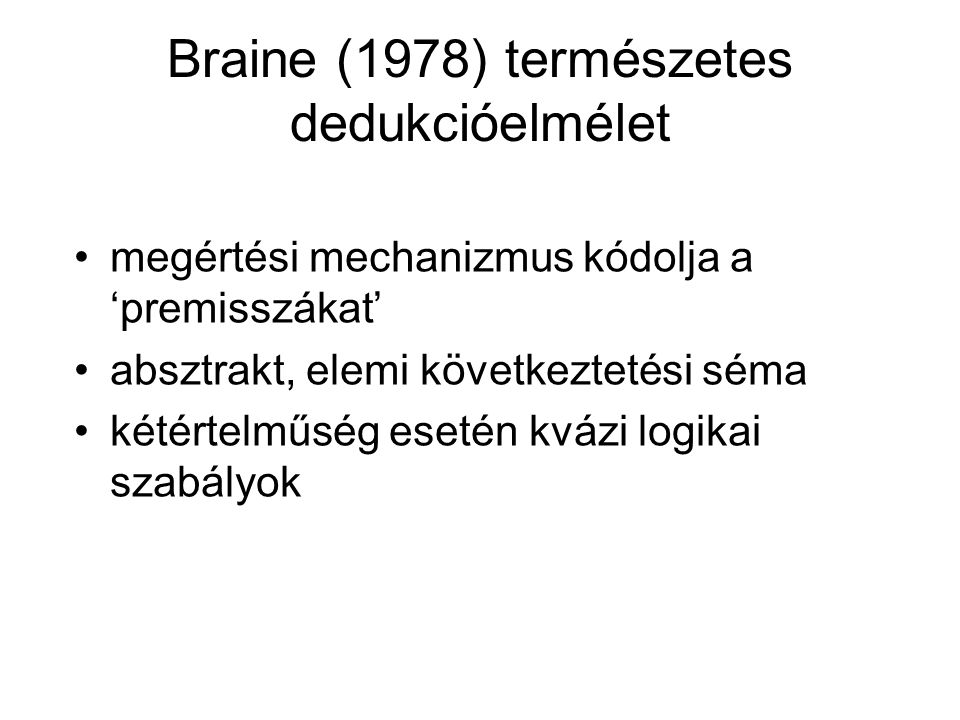 Braine (1978) természetes dedukcióelmélet