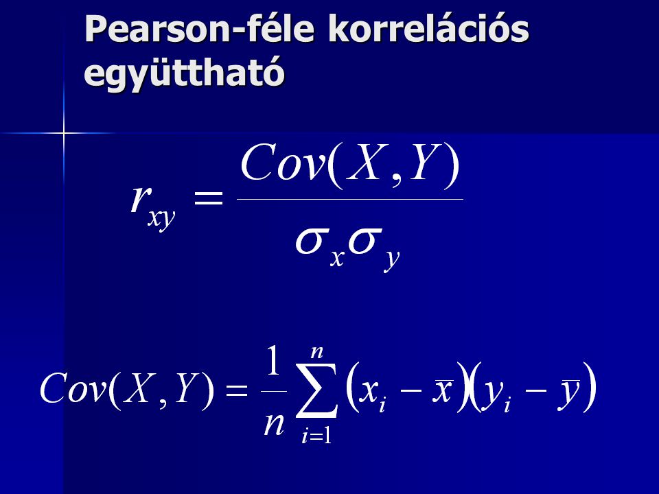 Pearson-féle korrelációs együttható
