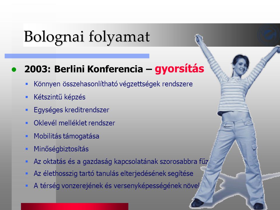Bolognai folyamat 2003: Berlini Konferencia – gyorsítás