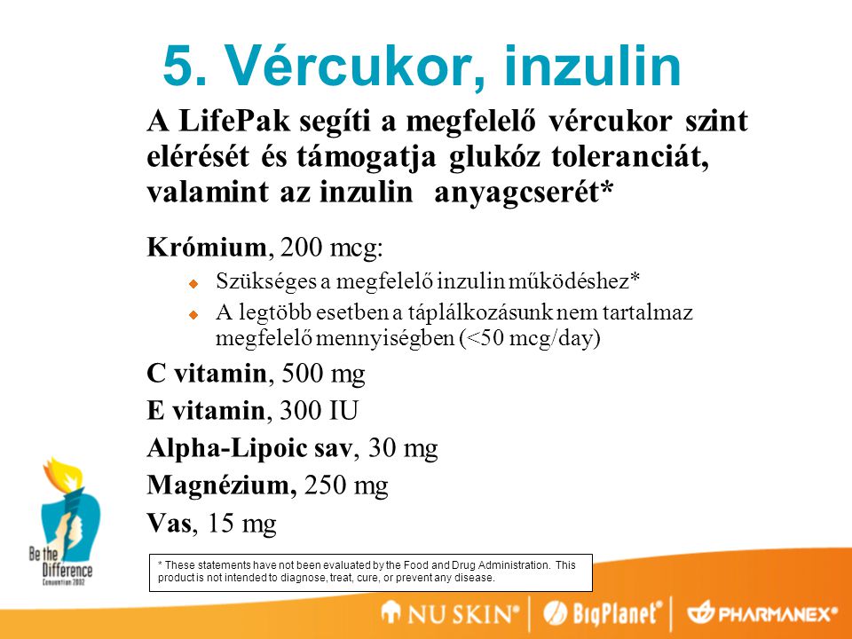 5. Vércukor, inzulin A LifePak segíti a megfelelő vércukor szint elérését és támogatja glukóz toleranciát, valamint az inzulin anyagcserét*