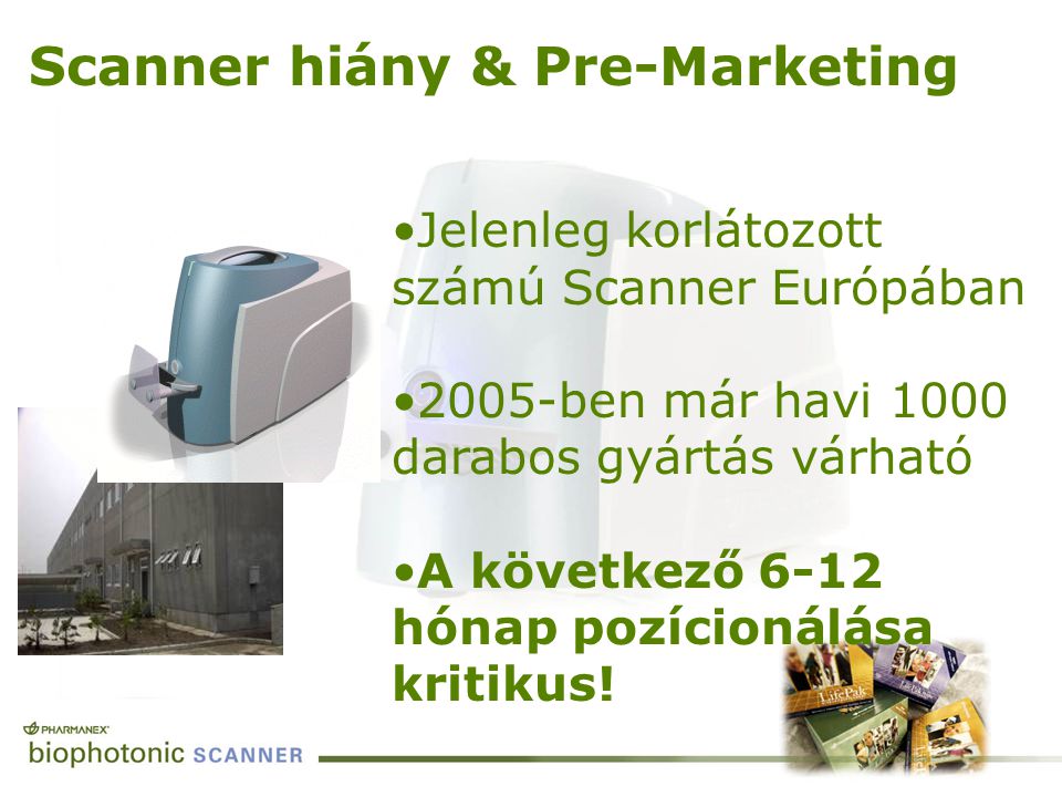 Scanner hiány & Pre-Marketing