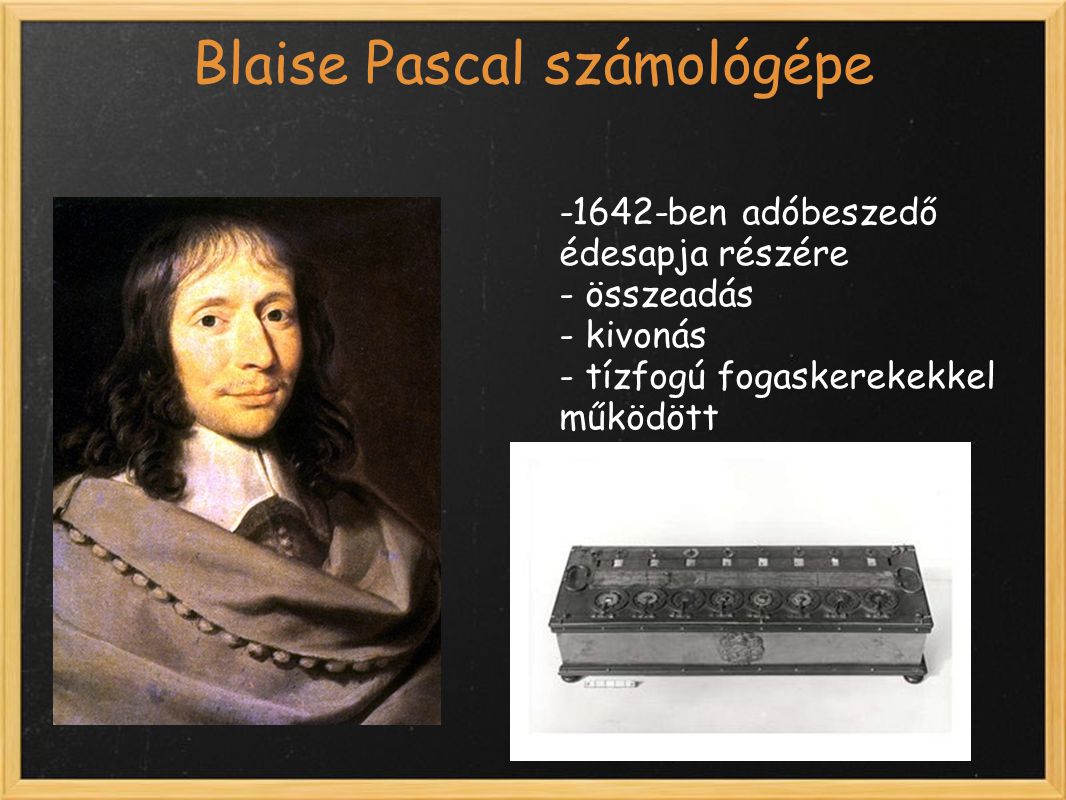 Blaise Pascal számológépe