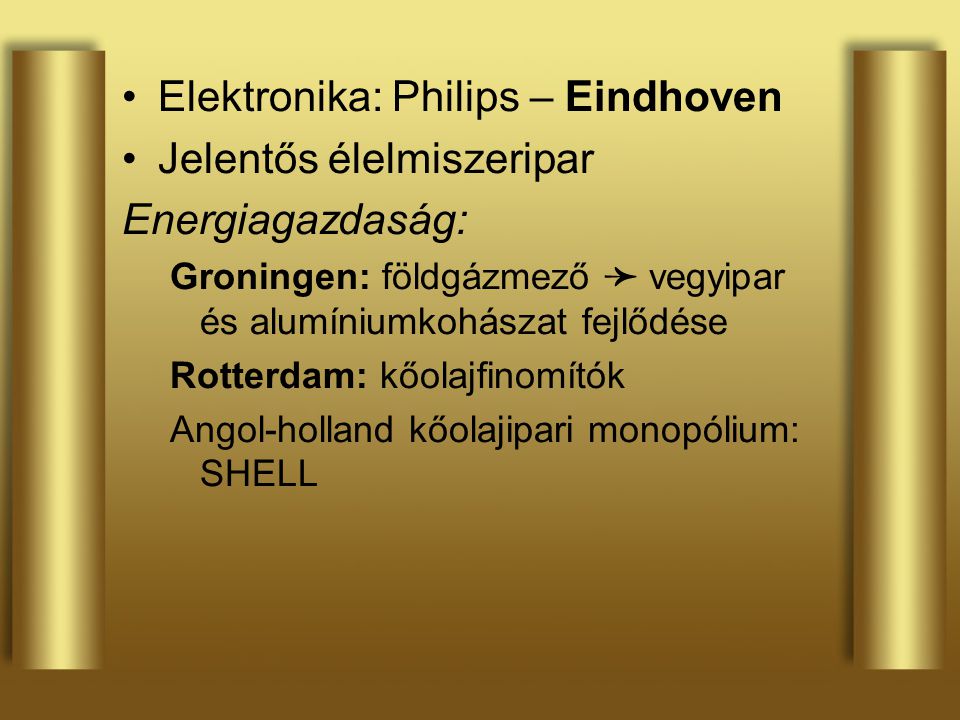 Elektronika: Philips – Eindhoven Jelentős élelmiszeripar