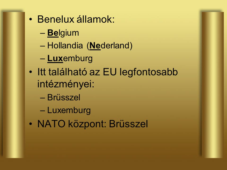 Itt található az EU legfontosabb intézményei: