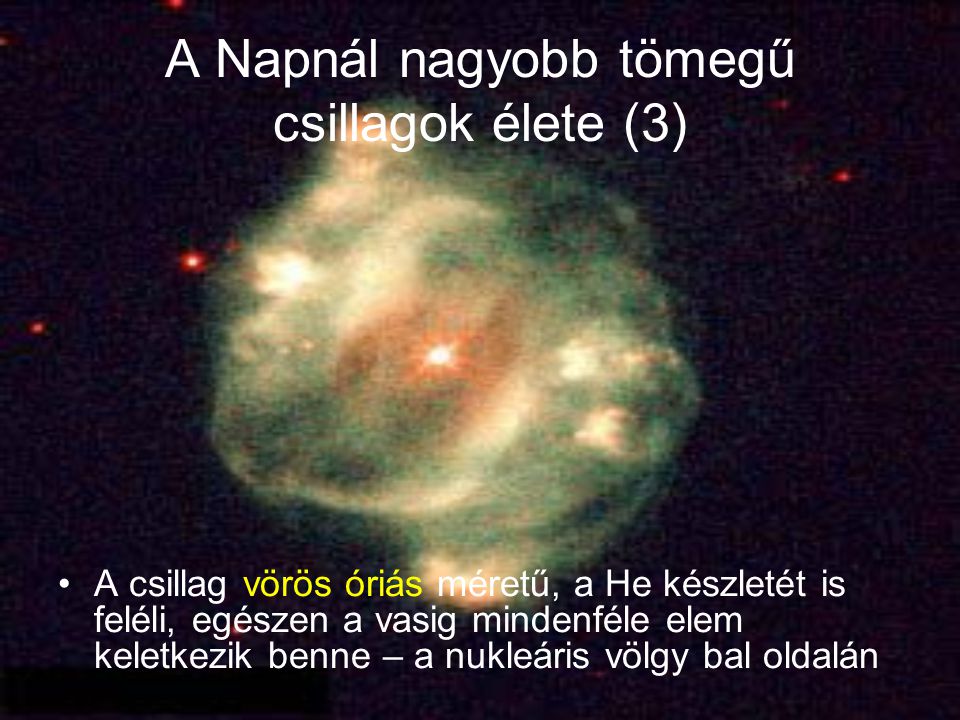 A Napnál nagyobb tömegű csillagok élete (3)