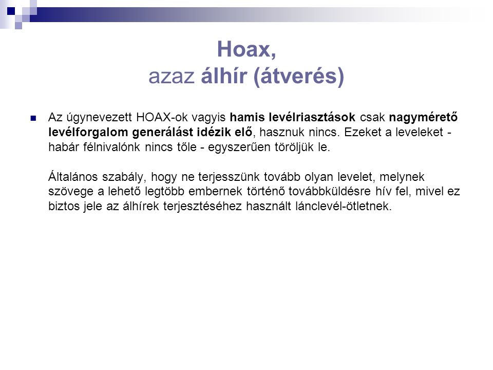 Hoax, azaz álhír (átverés)