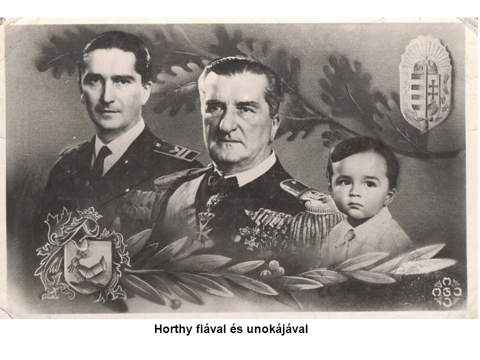 Horthy fiával és unokájával