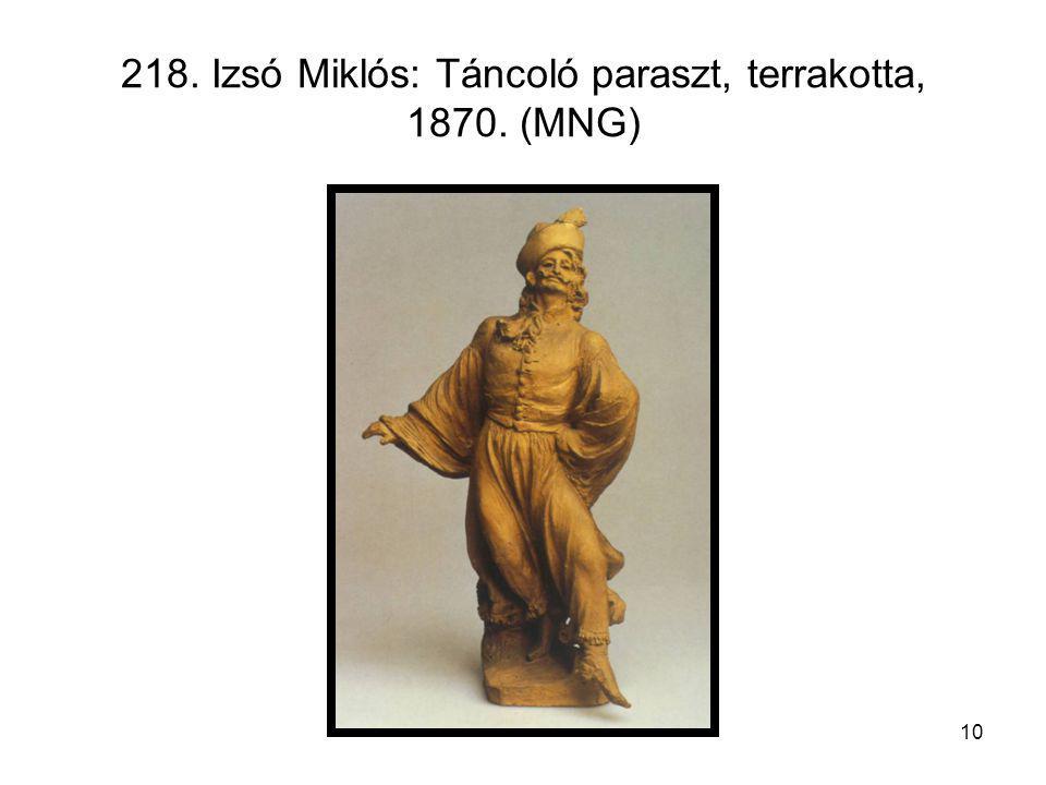 218. Izsó Miklós: Táncoló paraszt, terrakotta, (MNG)