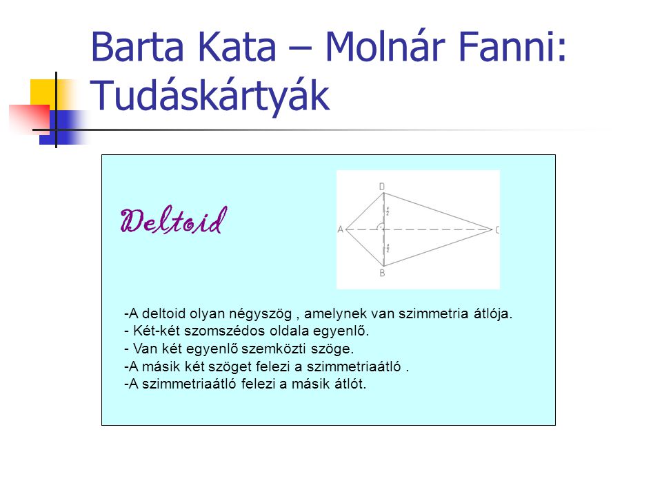 Barta Kata – Molnár Fanni: Tudáskártyák