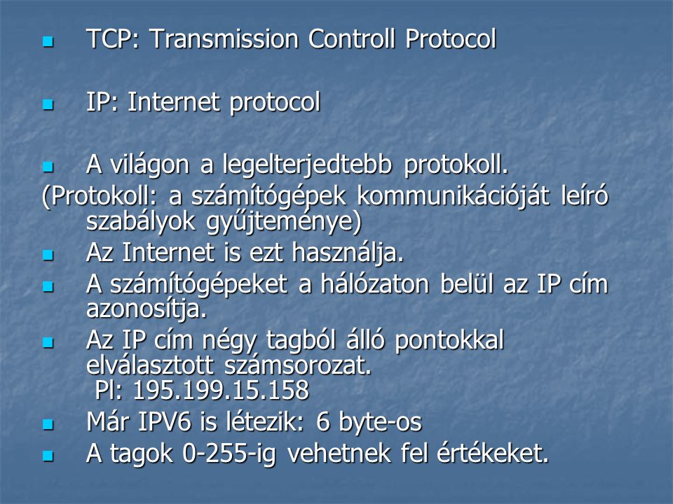 TCP: Transmission Controll Protocol