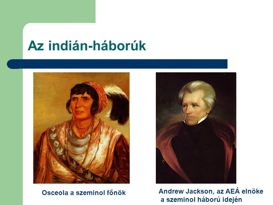 Az indián-háborúk Andrew Jackson, az AEÁ elnöke