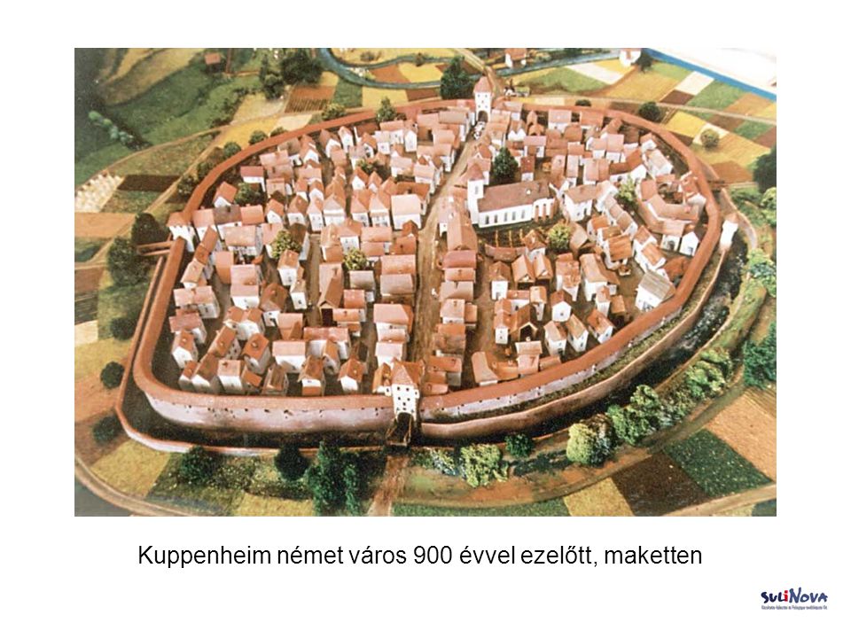 Kuppenheim német város 900 évvel ezelőtt, maketten
