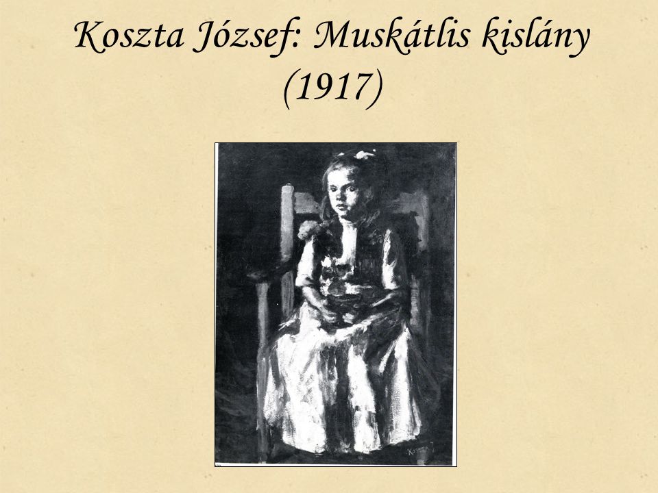 Koszta József: Muskátlis kislány (1917)
