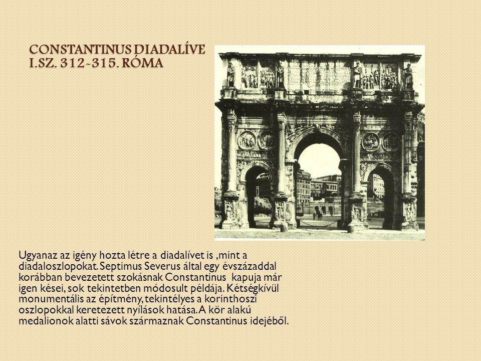Constantinus diadalíve I.sz Róma