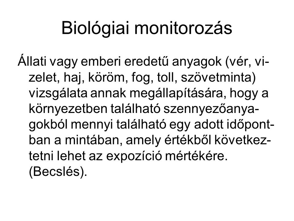 Biológiai monitorozás