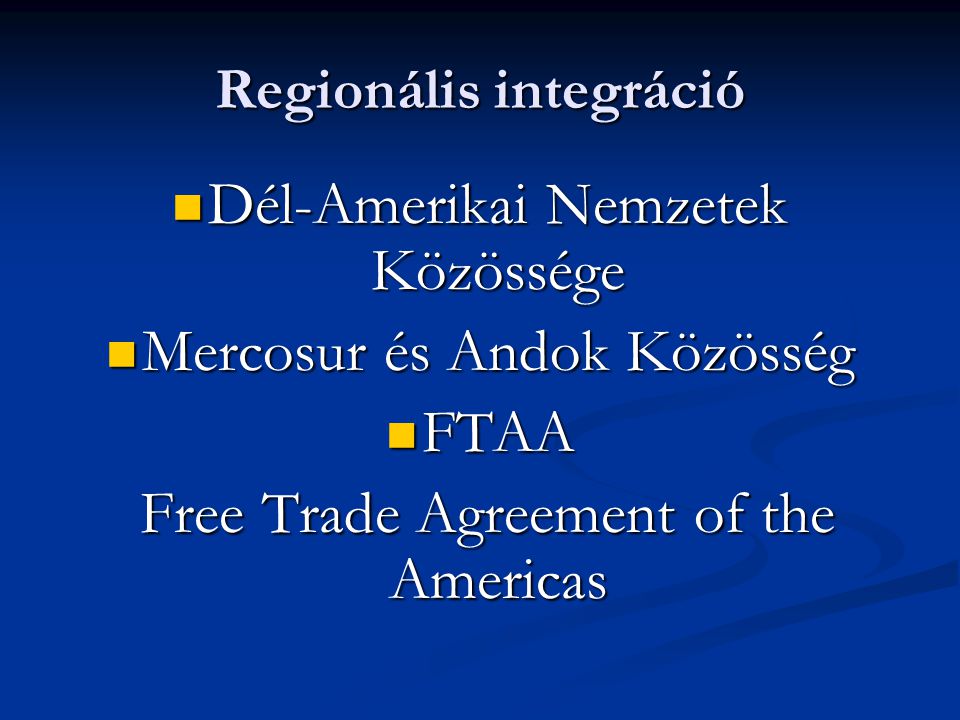 Regionális integráció