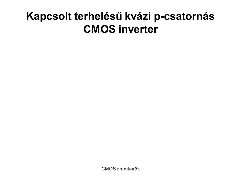 Kapcsolt terhelésű kvázi p-csatornás CMOS inverter