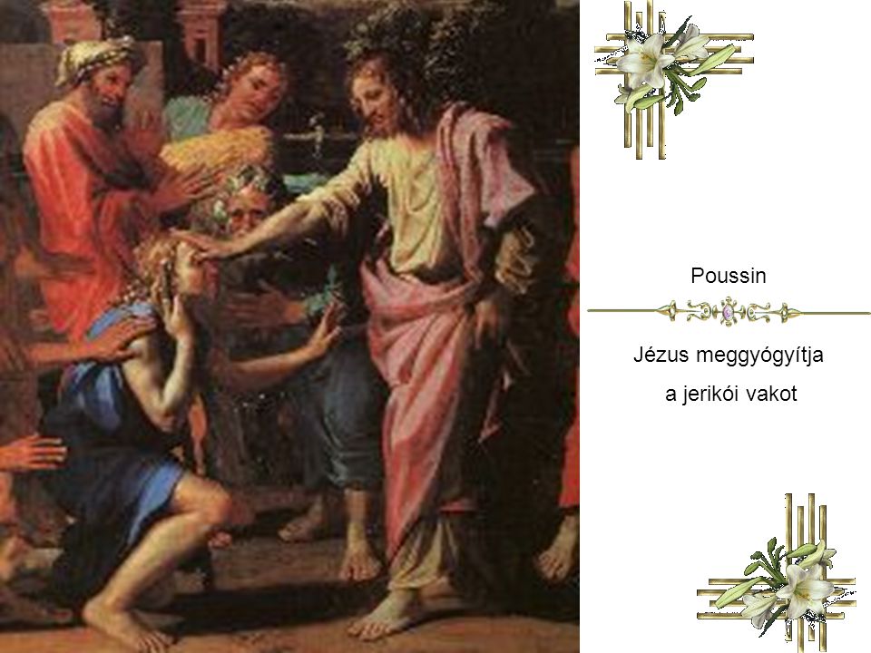 Poussin Jézus meggyógyítja a jerikói vakot