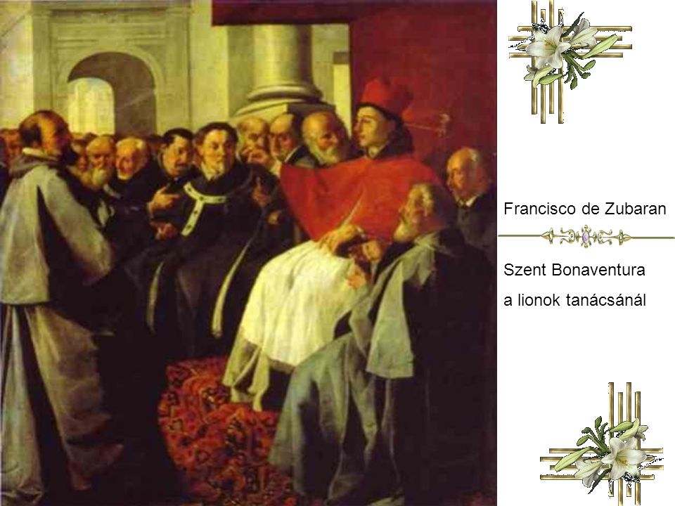 Francisco de Zubaran Szent Bonaventura a lionok tanácsánál