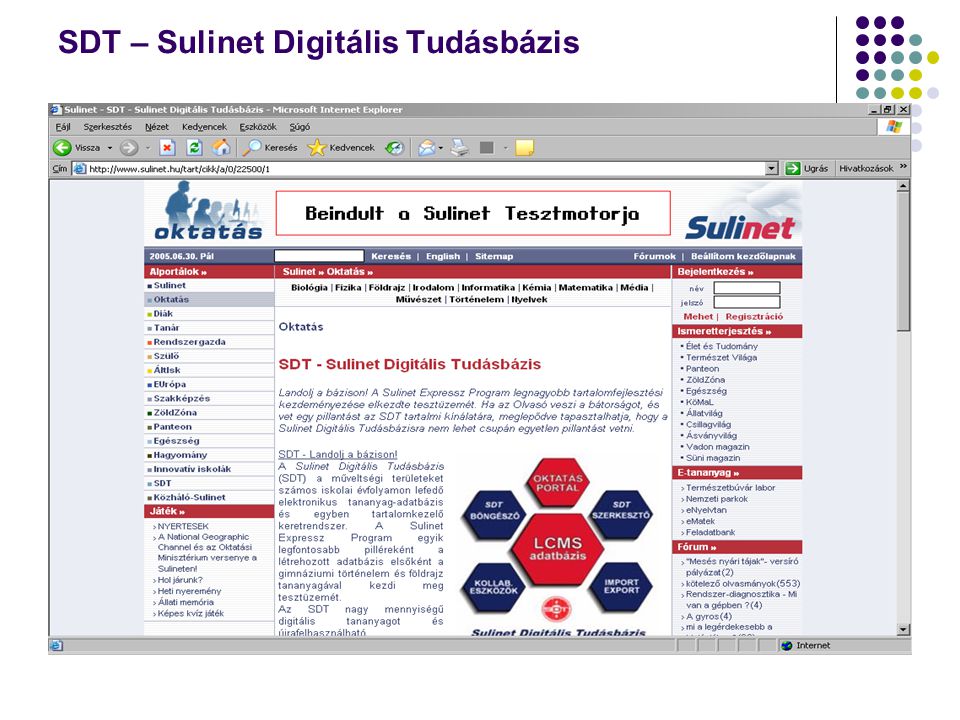 SDT – Sulinet Digitális Tudásbázis