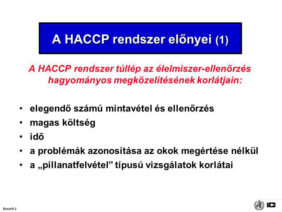 A HACCP rendszer előnyei (1)
