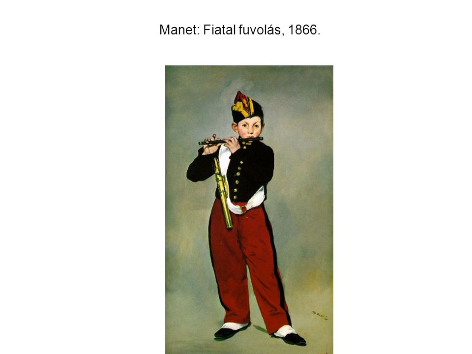 Manet: Fiatal fuvolás, 1866.