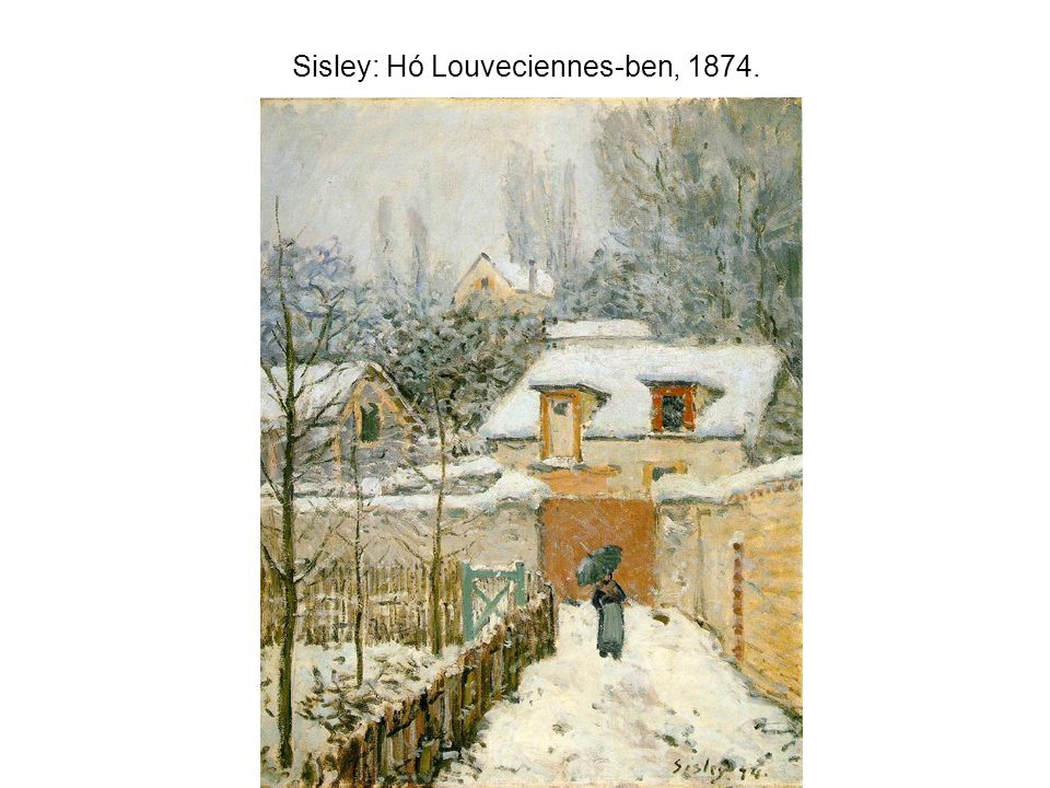 Sisley: Hó Louveciennes-ben, 1874.