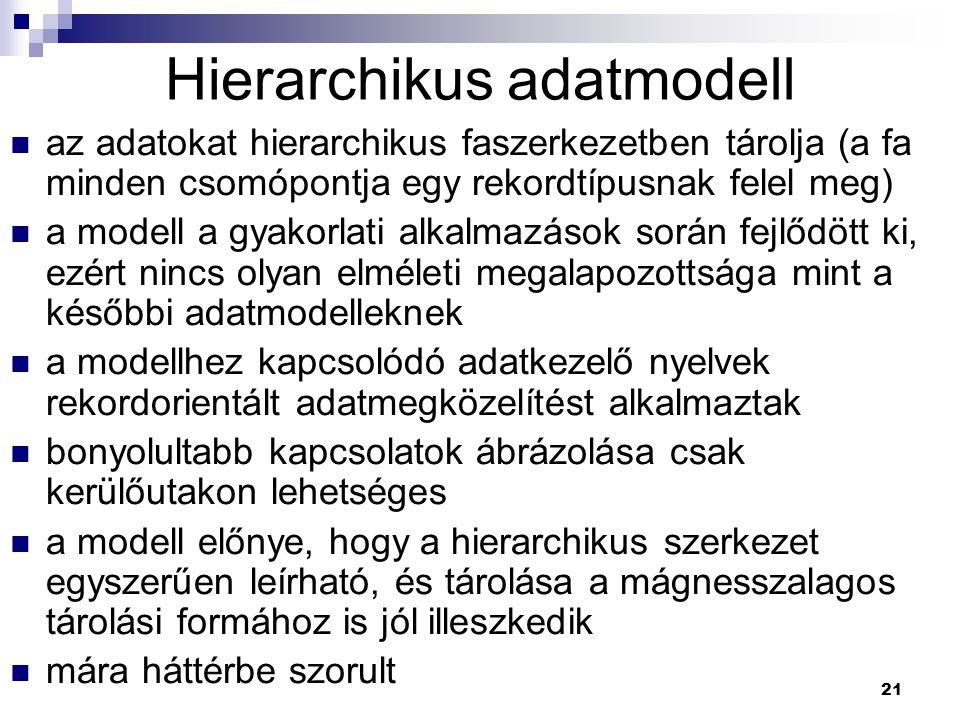 Hierarchikus adatmodell