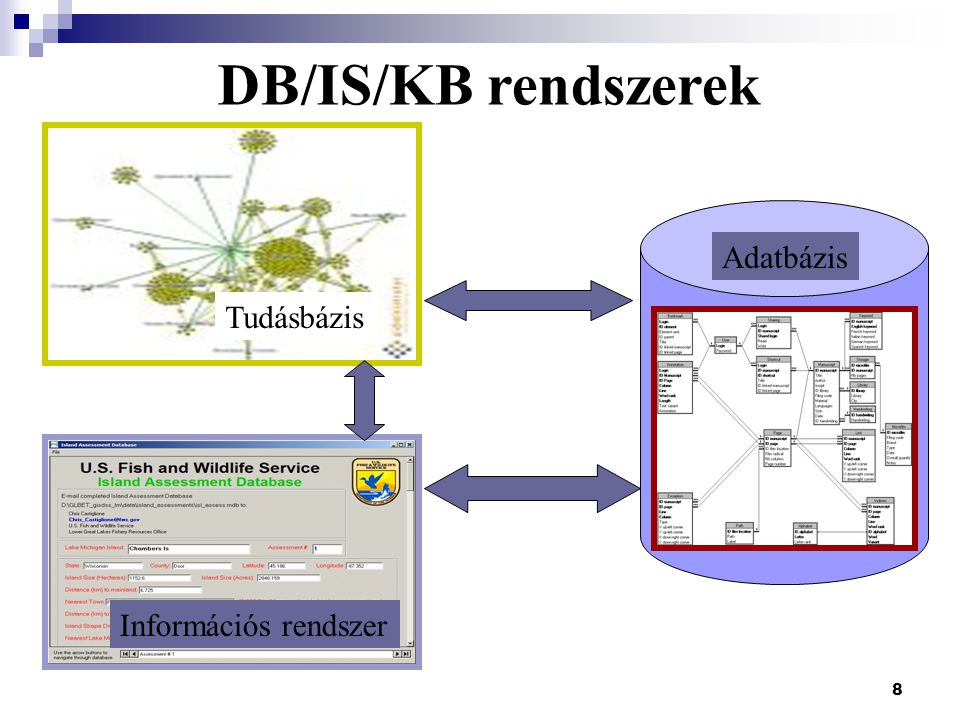 DB/IS/KB rendszerek Adatbázis Tudásbázis Információs rendszer