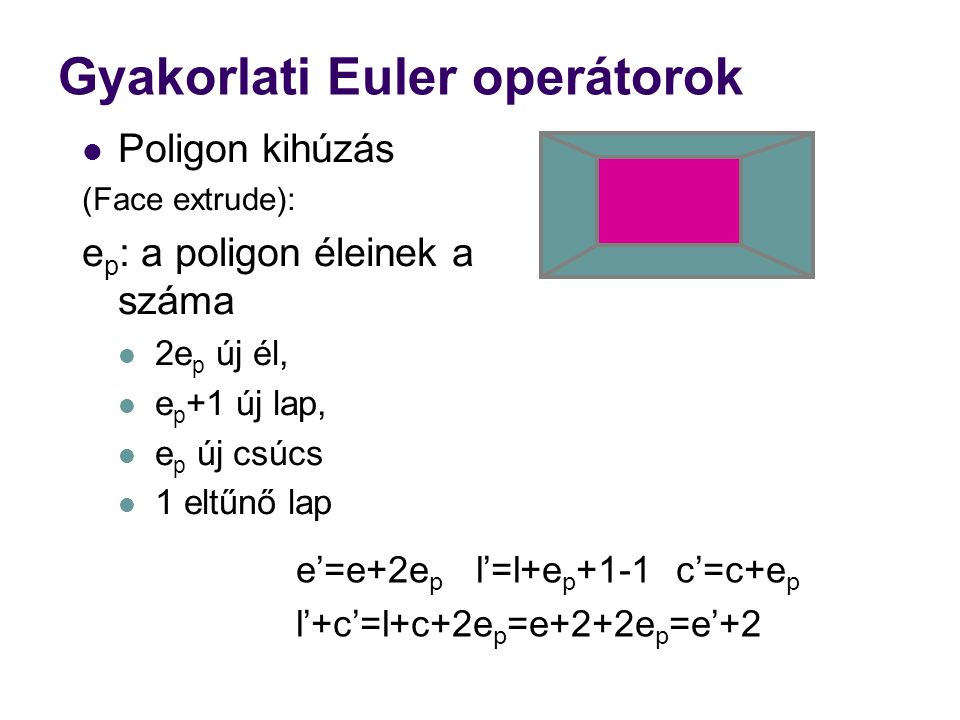 Gyakorlati Euler operátorok
