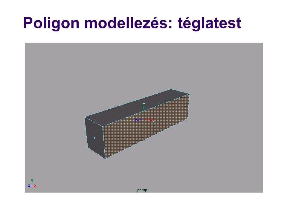 Poligon modellezés: téglatest