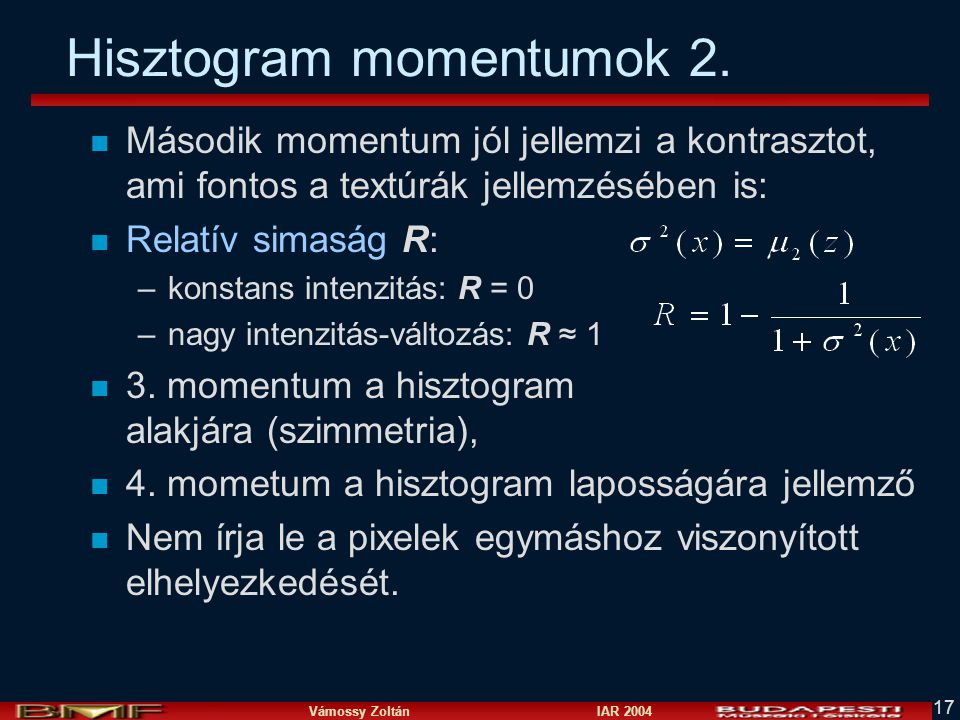 Hisztogram momentumok 2.