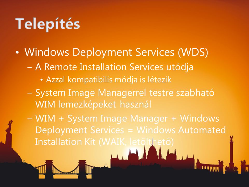 Telepítés Windows Deployment Services (WDS)