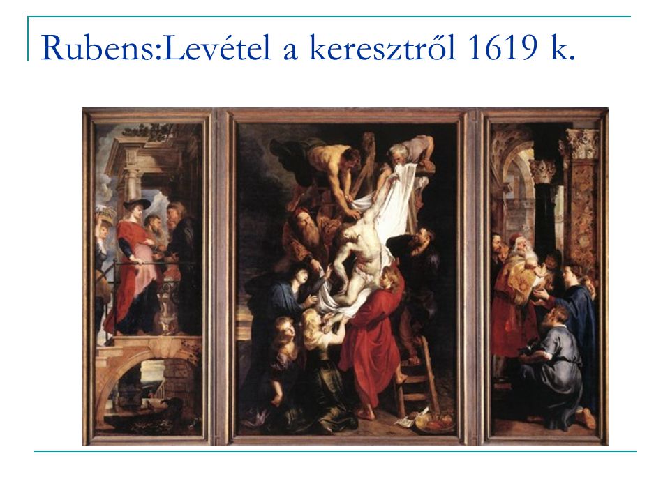 Rubens:Levétel a keresztről 1619 k.