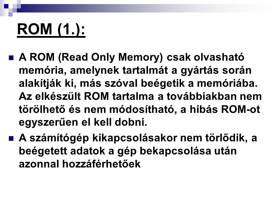 ROM (1.):
