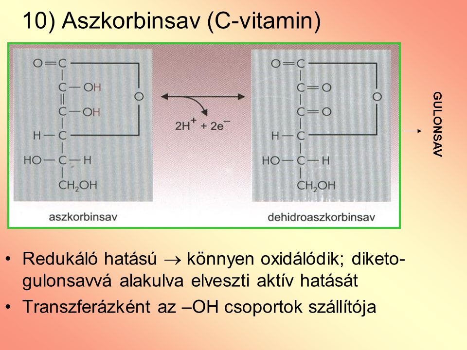 10) Aszkorbinsav (C-vitamin)