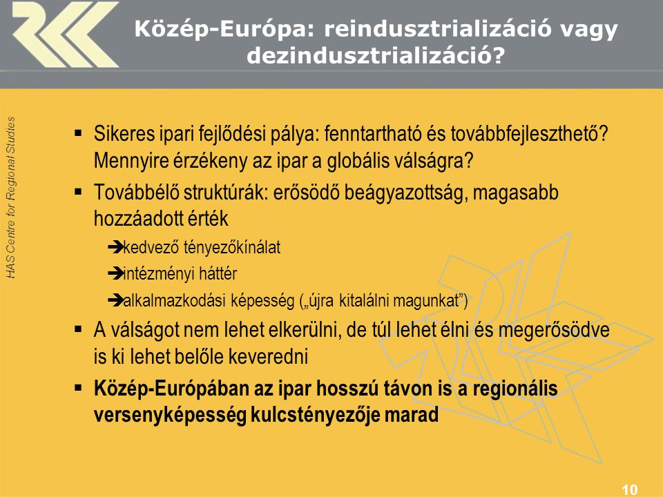 Közép-Európa: reindusztrializáció vagy dezindusztrializáció
