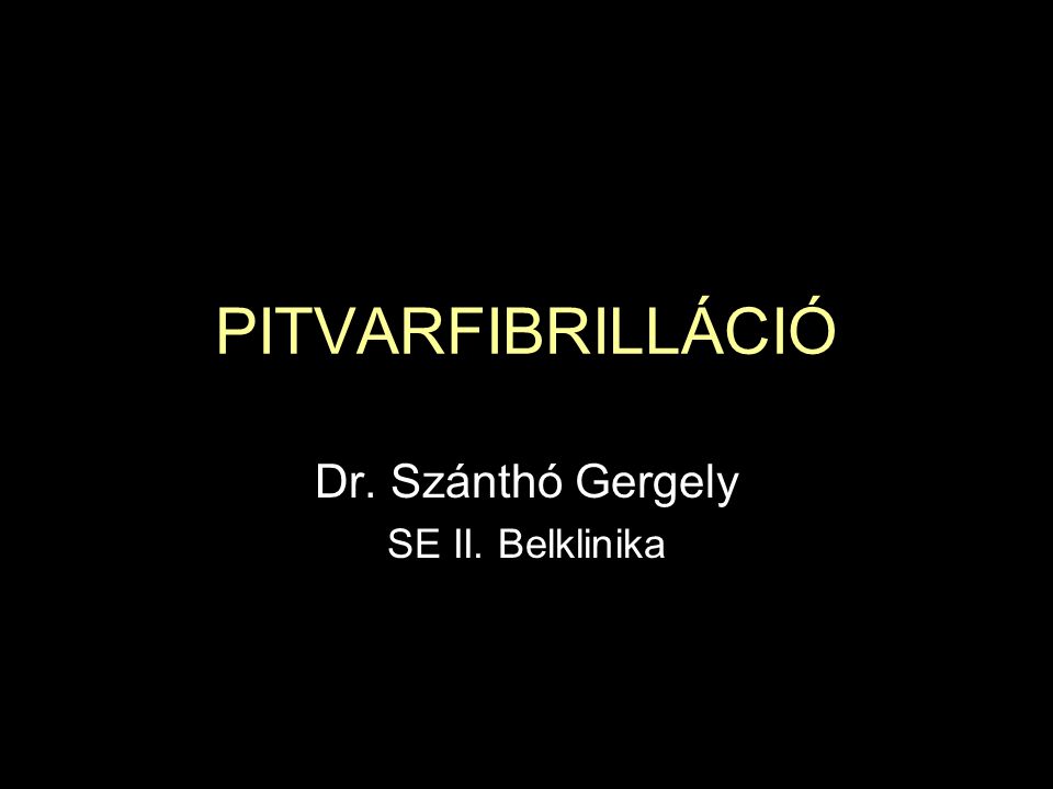 Dr. Szánthó Gergely SE II. Belklinika