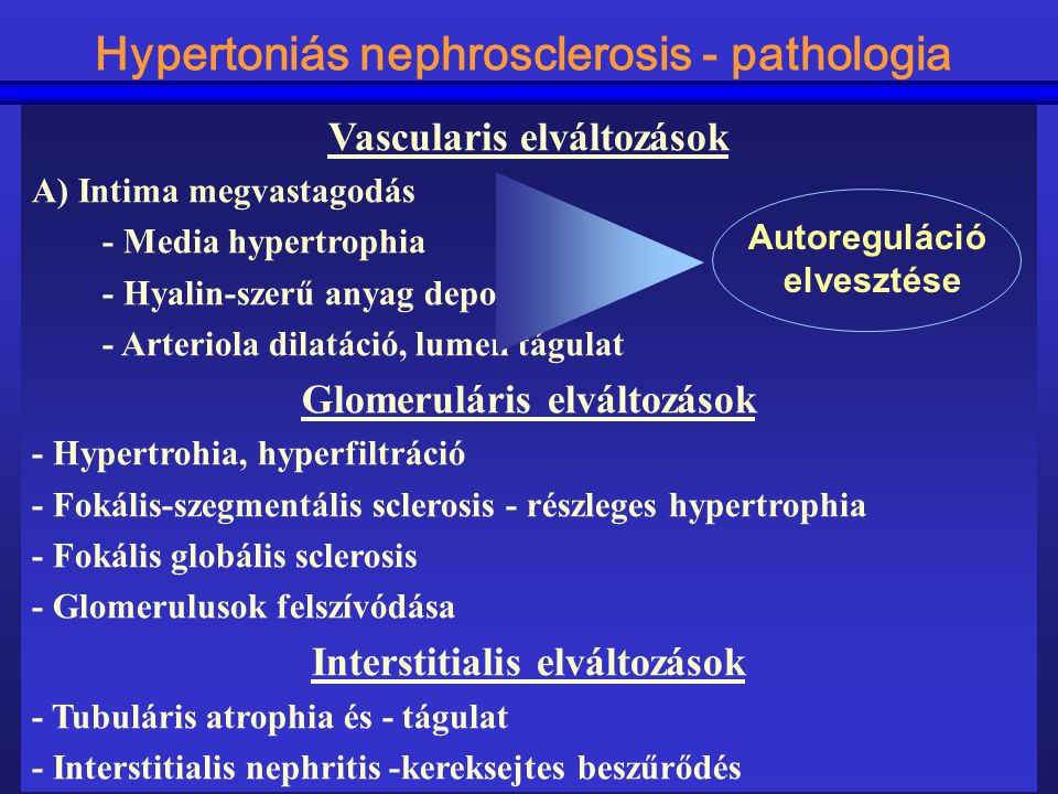 Hypertoniás nephrosclerosis - pathologia