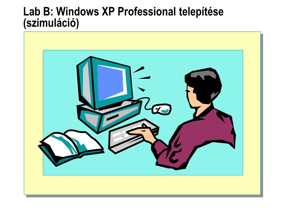 Lab B: Windows XP Professional telepítése (szimuláció)