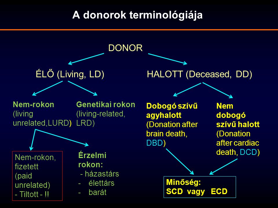 A donorok terminológiája